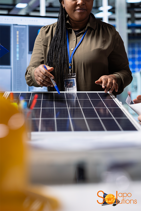 Solar project planning with a panel